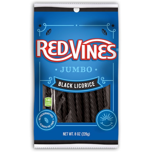 Red Vines Red Vines Black Licorice Jumbo Twists 8 oz., PK12 - 231

Red Vines Red Vines Regaliz Negro Torsiones Jumbo 8 oz., PK12 - 231