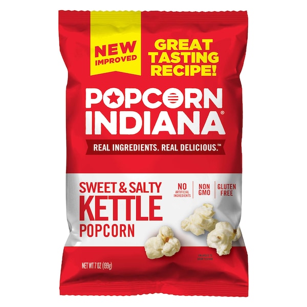 Palomitas de maíz Popcorn Indiana Family Kettle Corn 7 oz., paquete de 12 - 8435710039