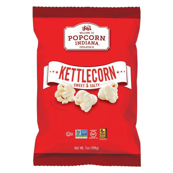 Palomitas de maíz Popcorn Indiana Family Kettle Corn 7 oz., paquete de 12 - 8435710039