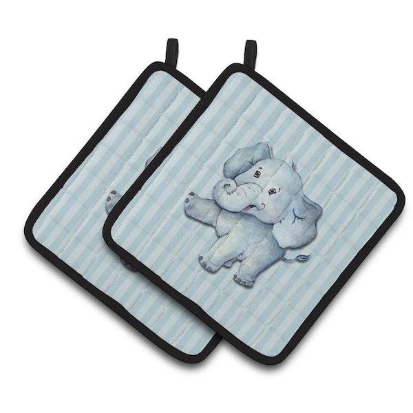 Carolines Treasures Elephant Pair of Pot Holders - BB7145PTHD