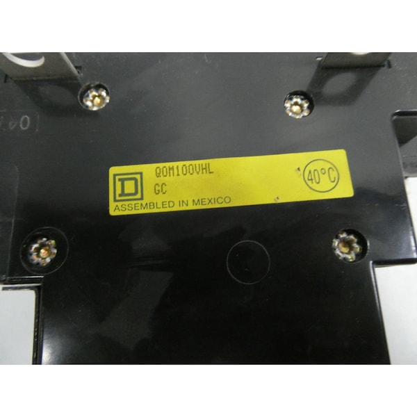 Square D Miniature Circuit Breaker, QO Series, 100A, 2 Pole, 120/240V AC, 22kA at 120/240V AC - QOM100VHL