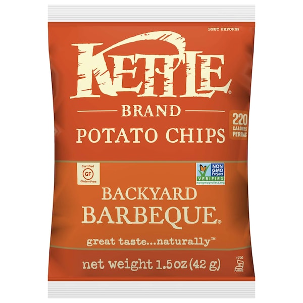 Kettle Foods Papas Fritas Kettle sabor BBQ de Jardín 1.5 oz., PK24 - 803079
