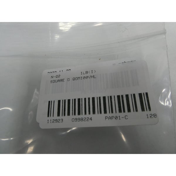 Square D Miniature Circuit Breaker, QO Series, 100A, 2 Pole, 120/240V AC, 22kA at 120/240V AC - QOM100VHL