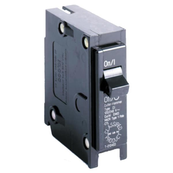 Eaton Circuit Breaker, CL Series, 15A, 1 Pole, 120/240V AC, 10kA - 154289