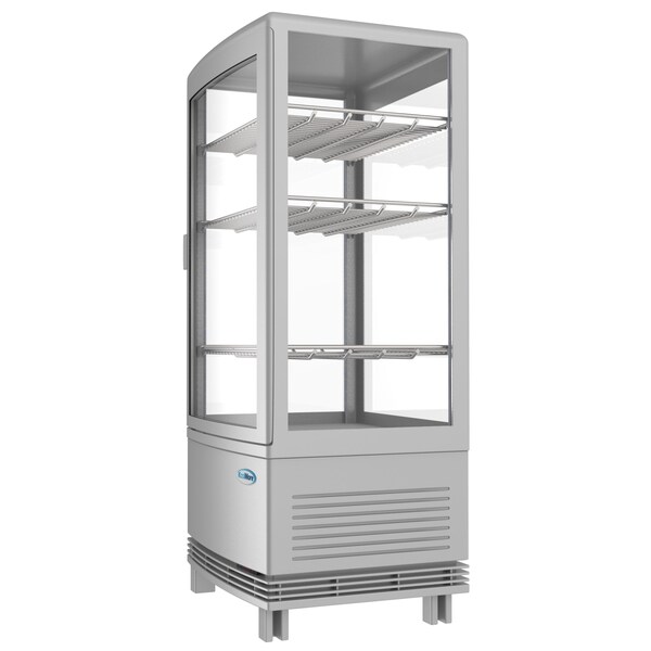 Koolmore Countertop Refrigerator Display Case Commercial Beverage Cooler with LED lighting - CDCU-3C-SV