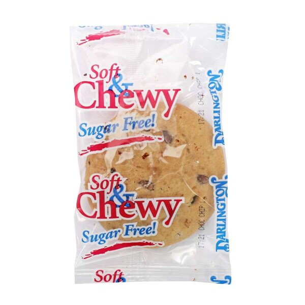 Galleta de chispas de chocolate envuelta individualmente sin grasas trans Darlington SF, 0.75 oz., PK106 - 27510