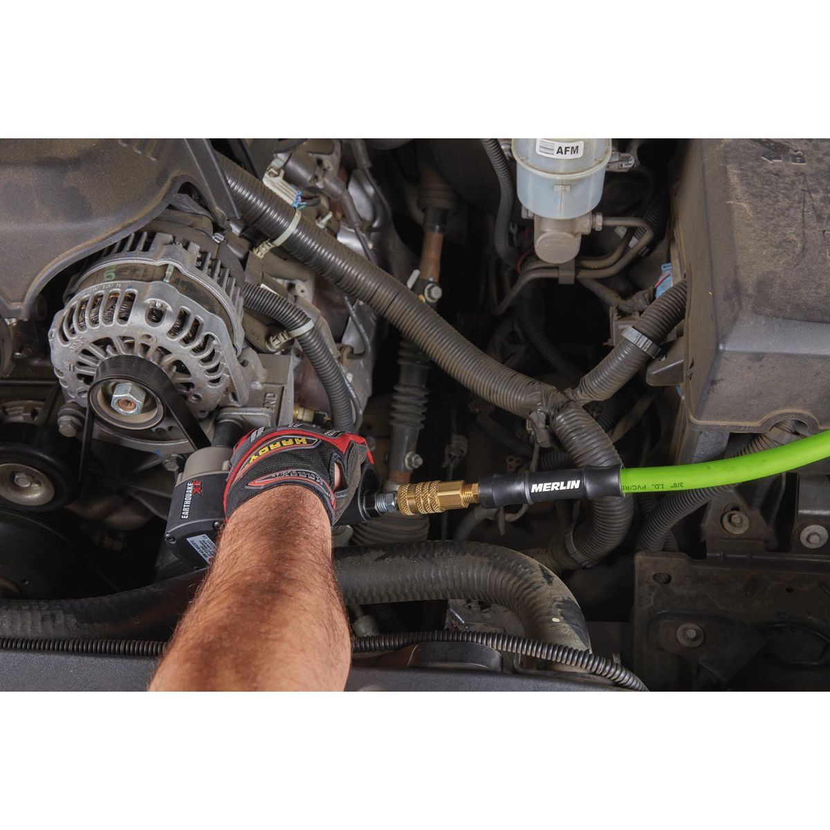 Manguera de aire híbrida de PVC y hule Merlin de 3/8 pulgadas x 50 pies - 58534