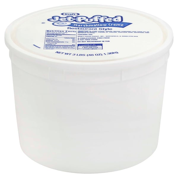 Crema de malvavisco Jet-Puffed de 3 libras en envase, paquete de 6 - 10600699630051