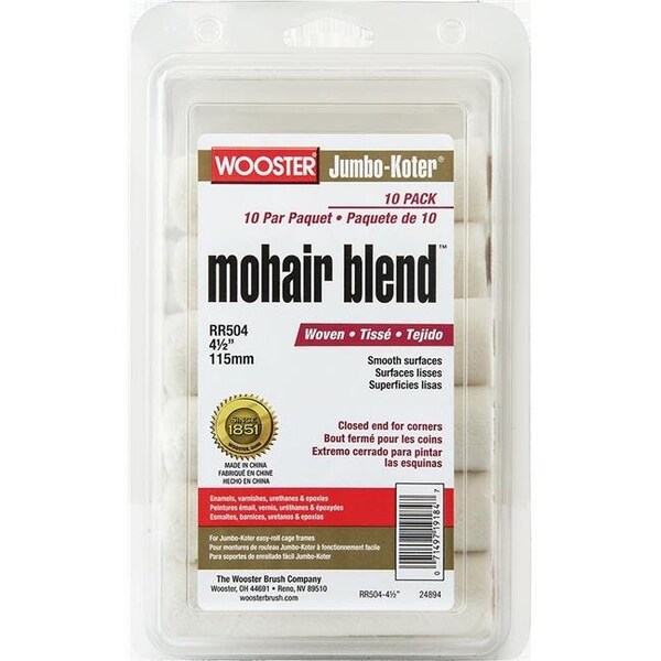 Wooster Wooster RR504 4.5 in. Jumbo-Koter Mohair Roller; Pack of 10 - 71497191847
