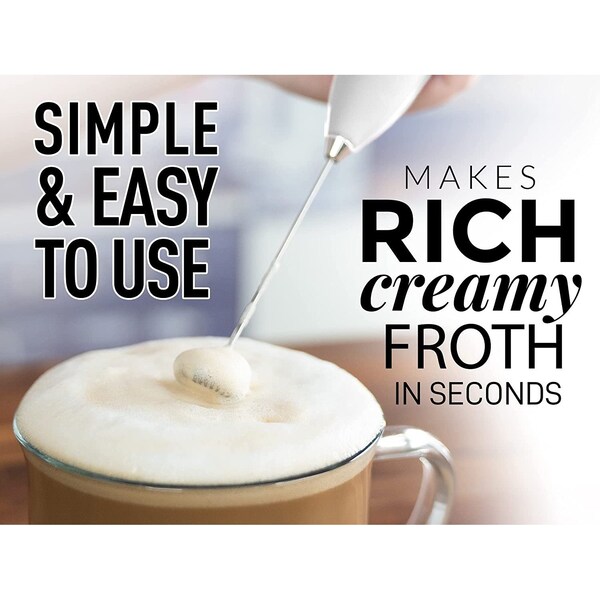 Zulay Kitchen Milk Frother OG w Stand  Unicorn White - ZULB087YPPD3F