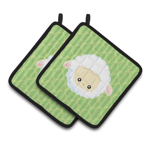 Carolines Treasures Sheep Lamb Face Pair of Pot Holders - BB6928PTHD