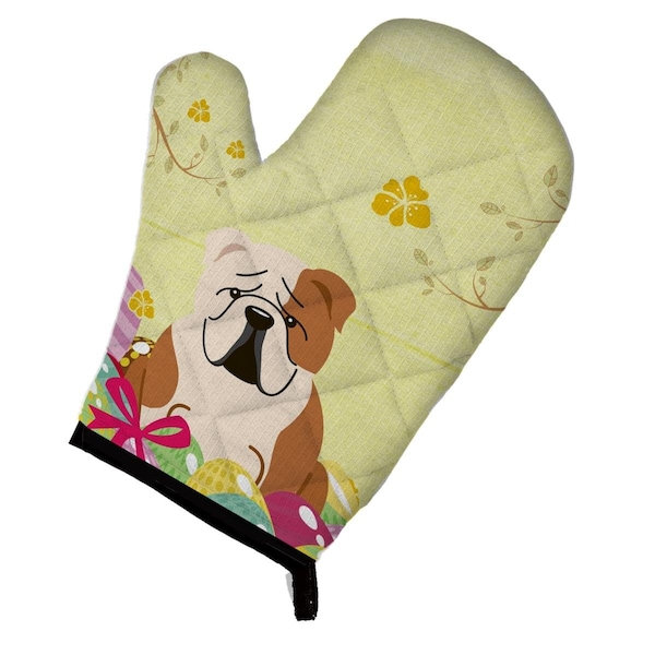 Carolines Treasures Easter Eggs English Bulldog Fawn White Oven Mitt - BB6125OVMT