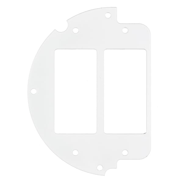 Hubbell Wiring Device-Kellems Recessed 6" Series, Sub Plate, 60% Left Side, (2) Style Line® Decorator Openings - S1R6SPW
