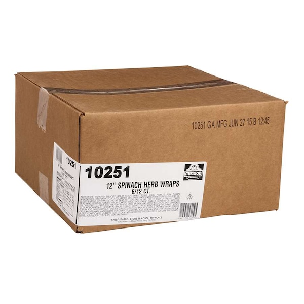 Mission Foods Envolturas de Espinacas y Hierbas de 12", PK72 - 10251
