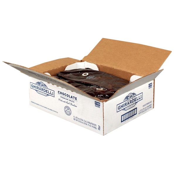 Salsa de Chocolate Premium Ghirardelli Black Label en Pouch de 87.3 oz, paquete de 6 - 62096