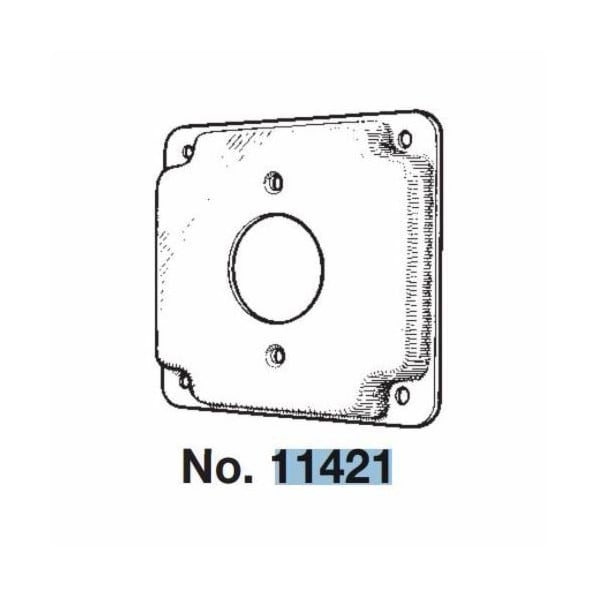 Mulberry Electrical Box Cover, 1 Gang, Square, Steel, Single Receptacle Cover - 11421