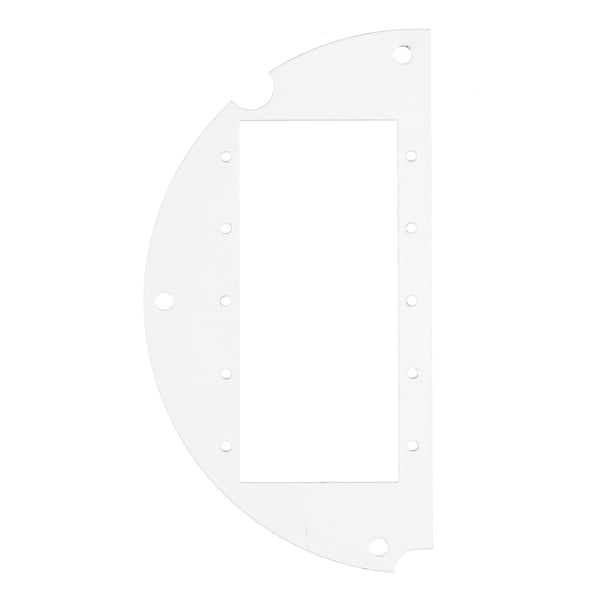 Hubbell Wiring Device-Kellems Recessed 6" Series, Sub Plate, 50% Left Side, (5) Extron® MAAP Opening - S1R6SPC