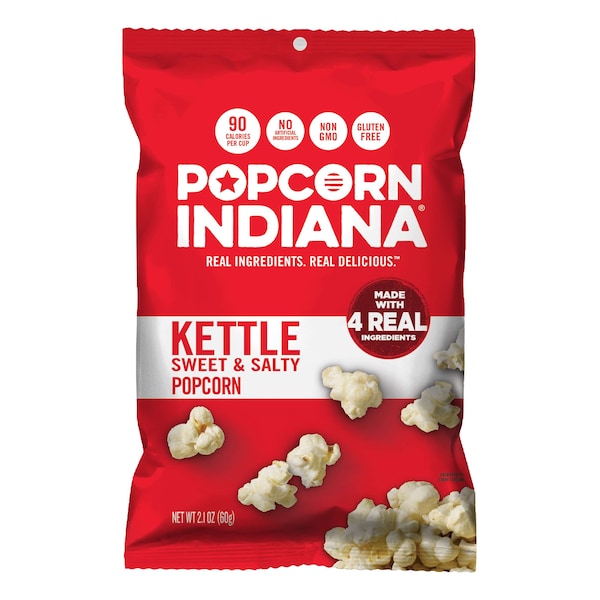 Palomitas de maíz Popcorn Indiana Kettle Corn de 2.1 oz, paquete de 6 - 8435710036