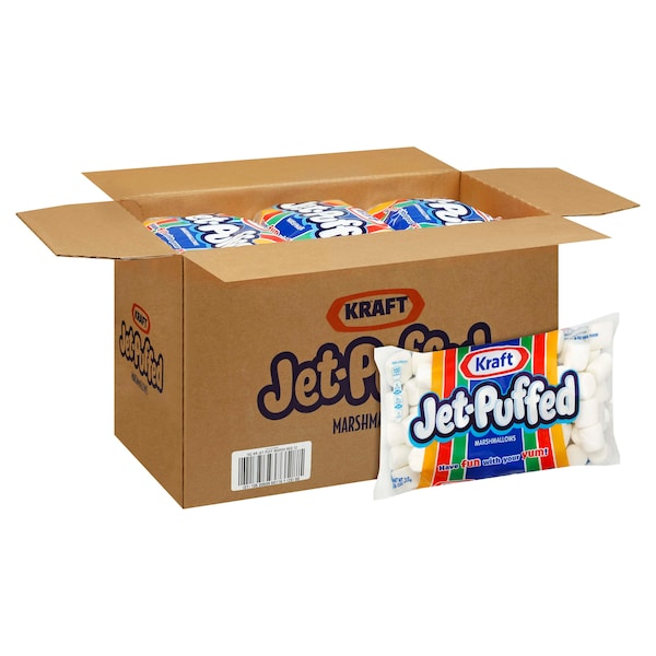 Marshmallows blancos de tamaño regular Jet-Puffed en bolsa de 1 libra, paquete de 12 - 10600699661161