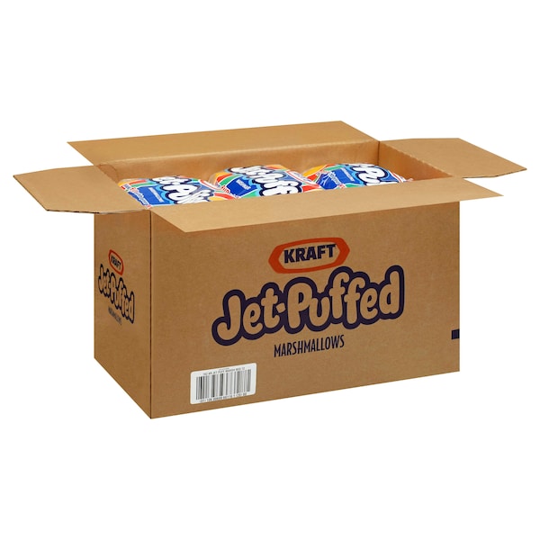 Marshmallows blancos de tamaño regular Jet-Puffed en bolsa de 1 libra, paquete de 12 - 10600699661161