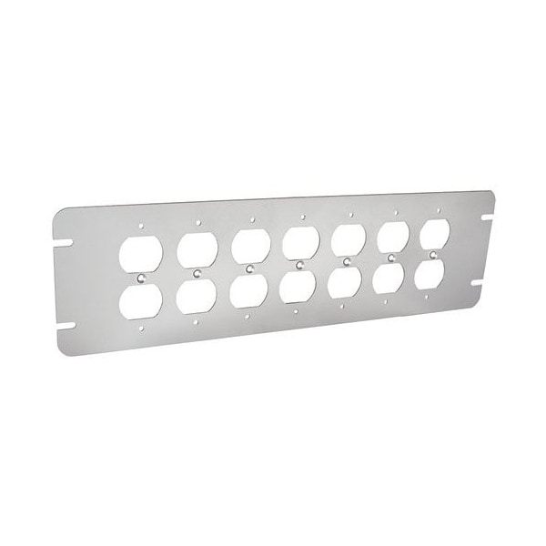 Southwire Electrical Box Cover, 7 Gangs, Rectangular, Galvanized Steel, Duplex Receptacle Cover - GBDUP-7