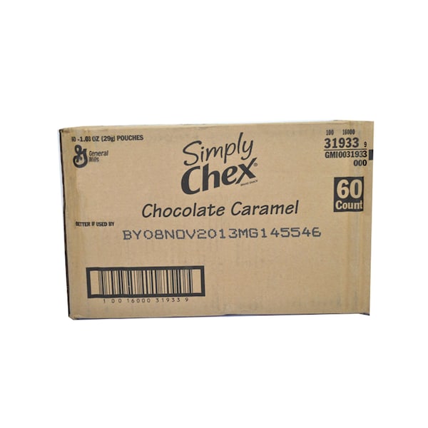 Chex Mix Simply Chex Chex Mix Snack Mix Chocolate Caramel 1.03 oz. Bolsa, paquete de 60 - 16000-31933