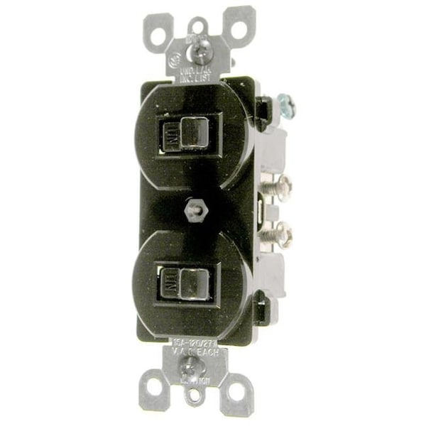 Leviton Leviton Brown Commercial Grade 3-Way AC Combination Switch Toggle  030-5241-0 - 030-5241-0