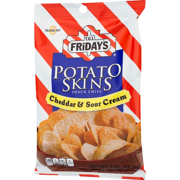 Viernes de TGI Friday's Papas a la Cheddar y Crema Agria 3 oz. Bolsa, Paquete de 6 - 30306