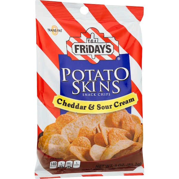 Viernes de TGI Friday's Papas a la Cheddar y Crema Agria 3 oz. Bolsa, Paquete de 6 - 30306