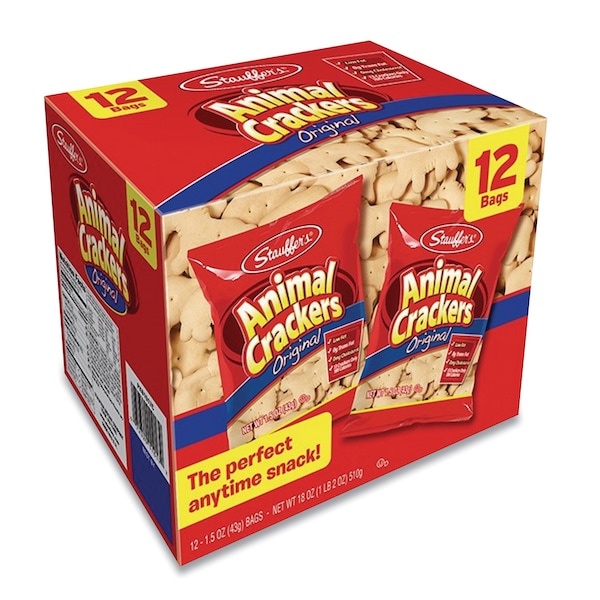 Galletas de animal Stauffers, bolsa de 1.5 oz, paquete de 12 - FLE10173