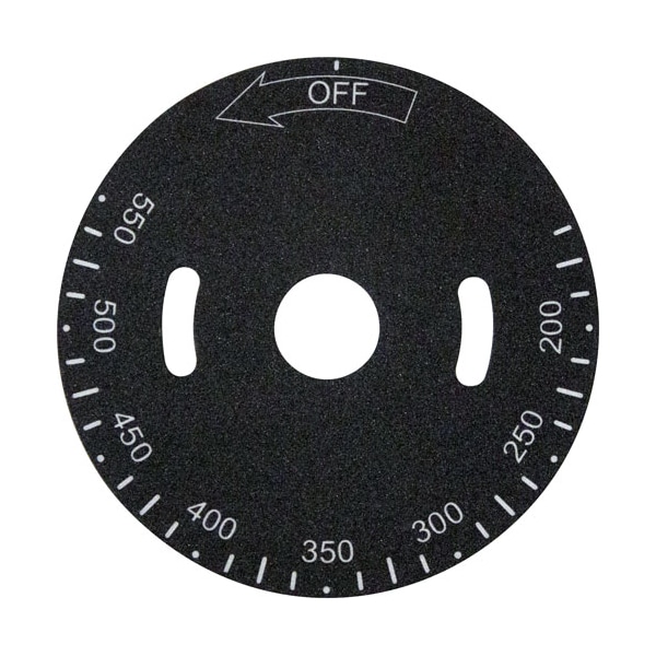 Hobart Plate, Temp Dial , 200-550F - 00-498037-0000A
