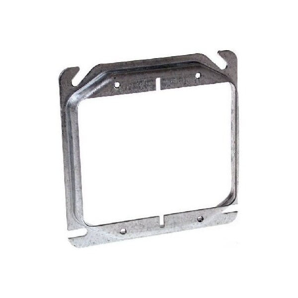 Racoorporated Electrical Box Cover, 2 Gangs, Square, Steel, Raised Cover - 8778