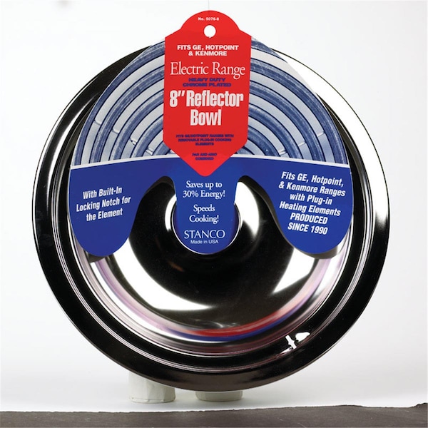 Stanco Metal Products 5076-8 Large Stove Bowl - Chrome - 6108989
