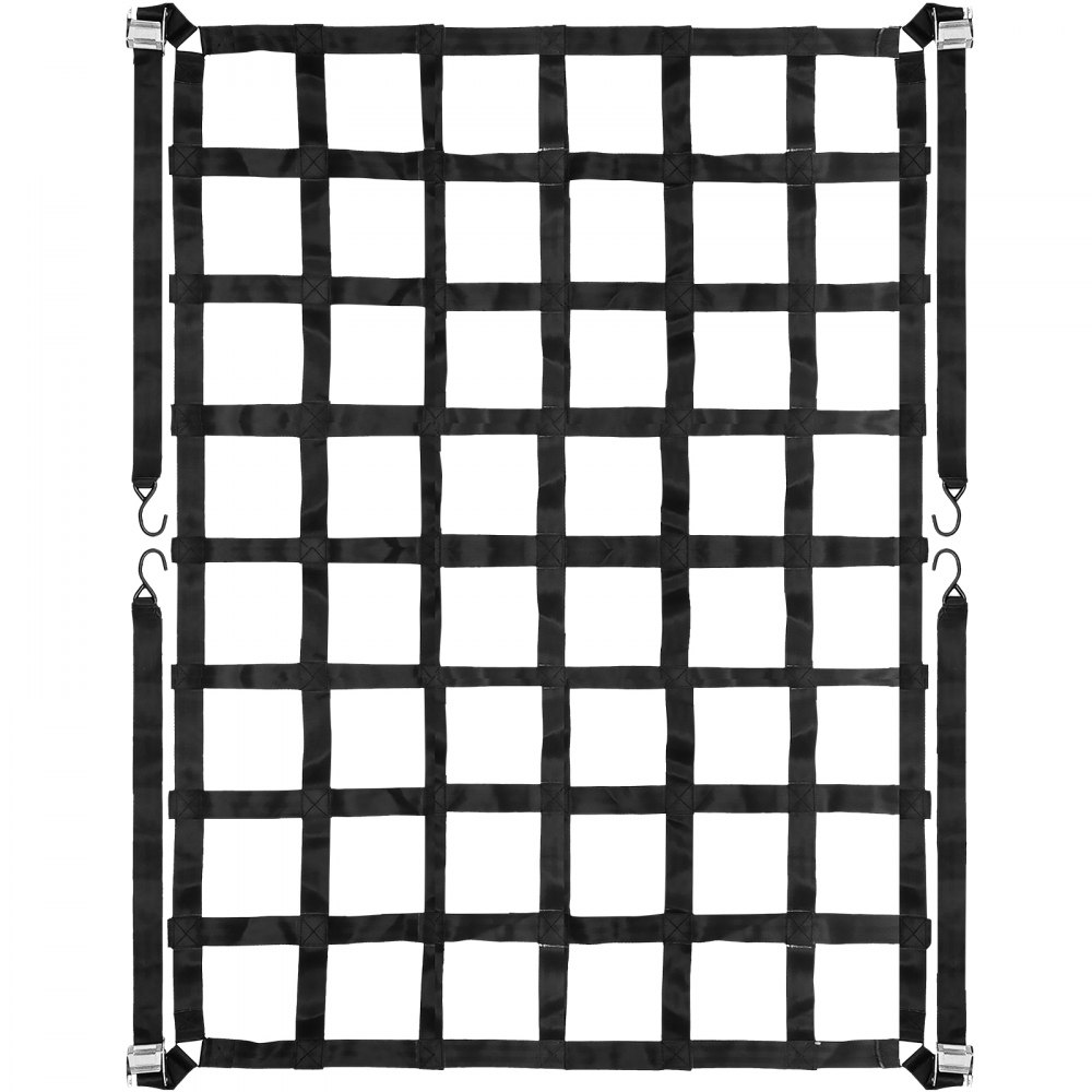 VEVOR 3.5'x 4.1' Cargo Net with S-Hooks, Truck Bed Cargo Net Heavy Duty Cargo Nets Capacity 1100LBS for Pickup Trucks (42" x 50") - BZD107X127CMAQW01V0