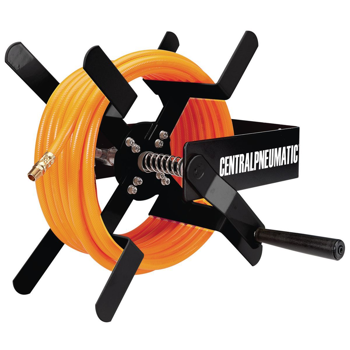 Carrete de manguera de aire de acero de 100 pies con manual Central Pneumatic - 63861