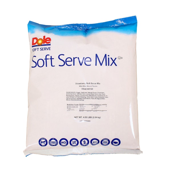 Mezcla suave de helado de fresa Dole Dole 4.5 libras, paquete de 4 - D542-A6120