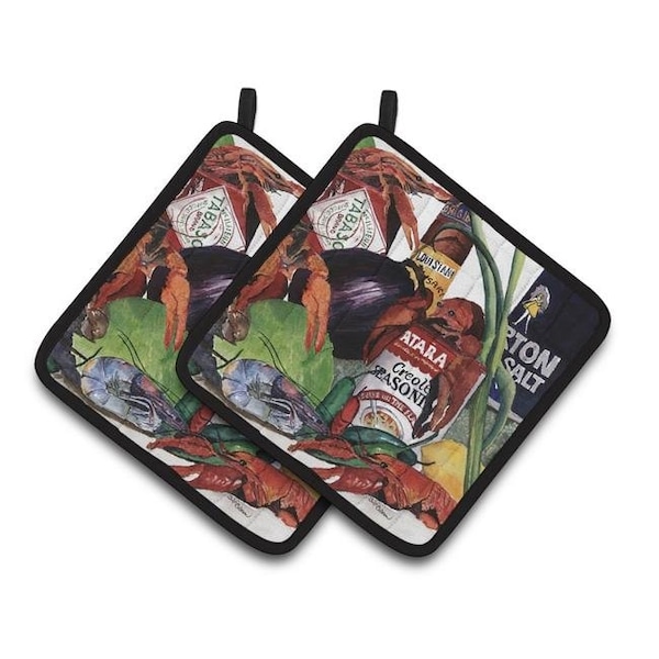 Carolines Treasures Carolines Treasures 8131PTHD Louisiana Spices Pair of Pot Holders - 8131PTHD