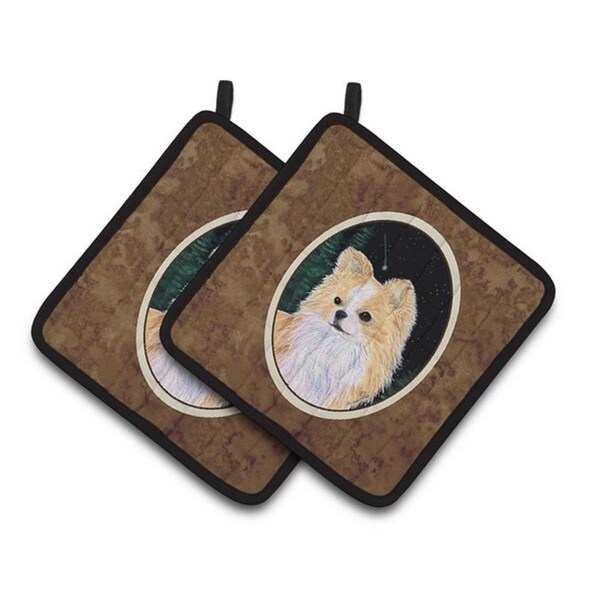 Carolines Treasures Starry Night Chihuahua Pair of Pot Holders, 7.5 x 3 x 7.5 in. - SS8508PTHD