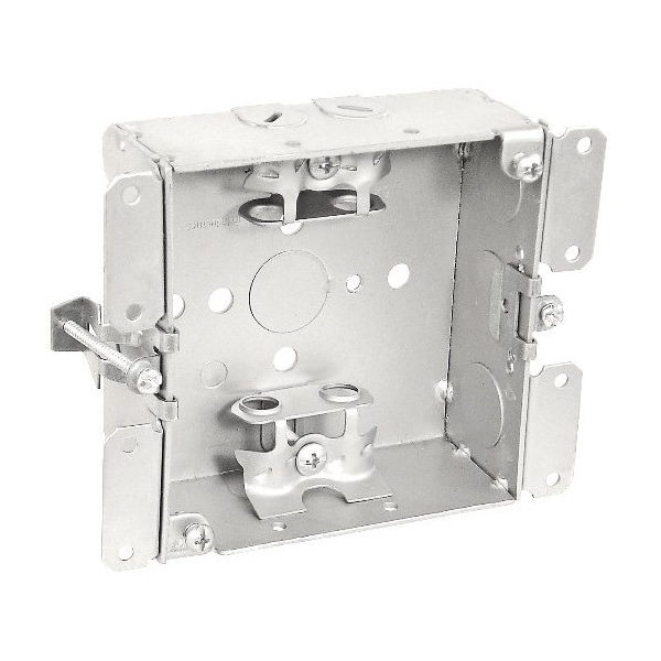 Southwire Electrical Box, 21 cu in, Square Box Type, 4 Gangs, Steel, Square Shape - 52151-OWBX