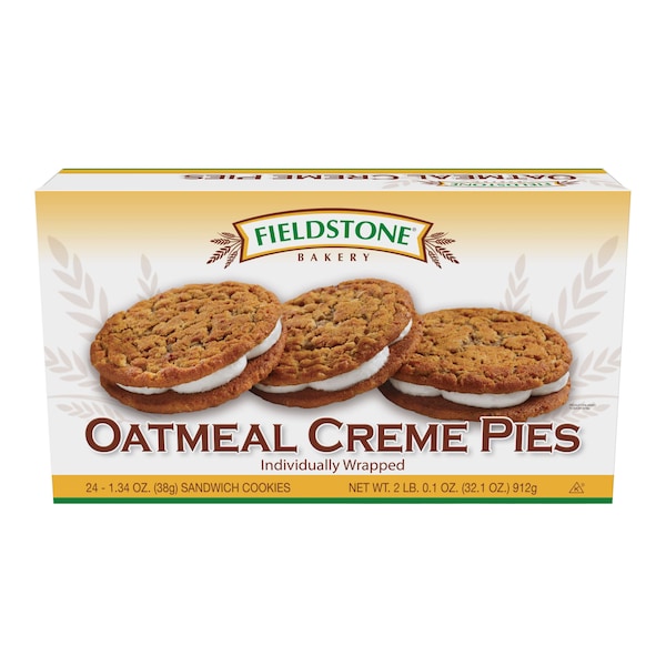 Fieldstone Bakery Pastelito de Avena con Crema Envuelto Individualmente, PK192 - 09801