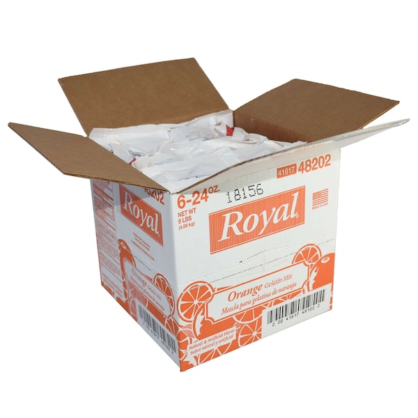 Mezcla de Gelatina de Naranja Royal Royal 24 oz., Paquete de 12 - 48102