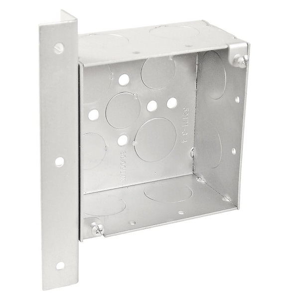 Southwire Electrical Box, 30.3 cu in, Square Box Type, 4 Gangs, Steel, Square Shape - 52171-AB