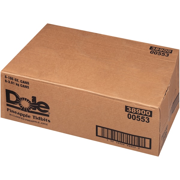 Dole Piña en Trozos en Jugo 100 oz. Lata, Paquete de 6 - 00553