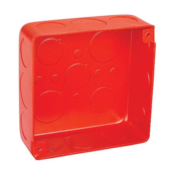 Southwire Electrical Box, 21 cu in, Square Box Type, 4 Gangs, Steel, Square Shape - 52151-SVTRED