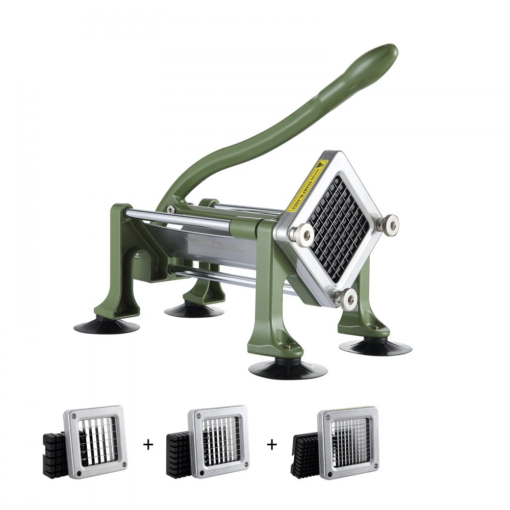VEVOR French Fry Cutter Stainless Steel Potato Vegetable Slicer Chopper 3 Blades - SYWSQSTJYJ12FI5HIV0