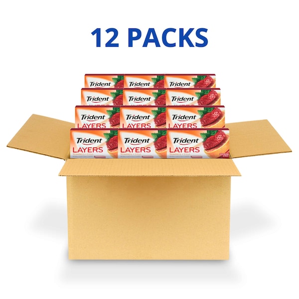 Trident Capas Wild Strawberry/Tangy Citrus Chicle 14 Piezas, PK144 - 60001