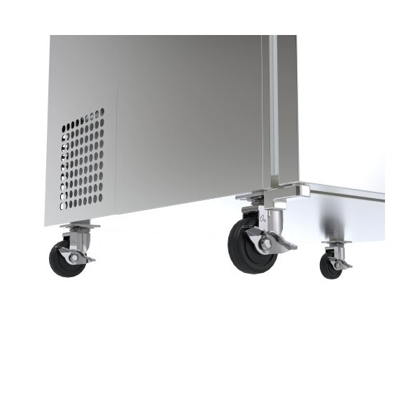Koolmore Stainless Steel Refrigerated Food Prep Station Table Two Doors with Hood Cover - SPTR-2D-10C-LT