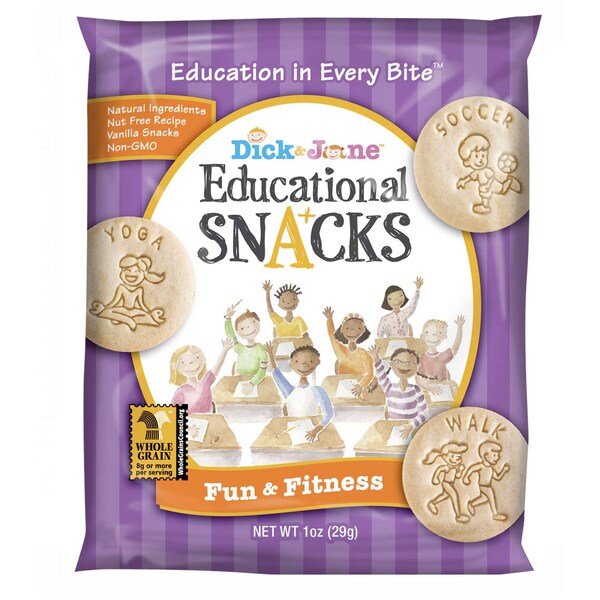 "Dick y Jane Diversión & Fitness Galletas Educativas de Botana de 1 oz., Paquete de 120 - ES1002"