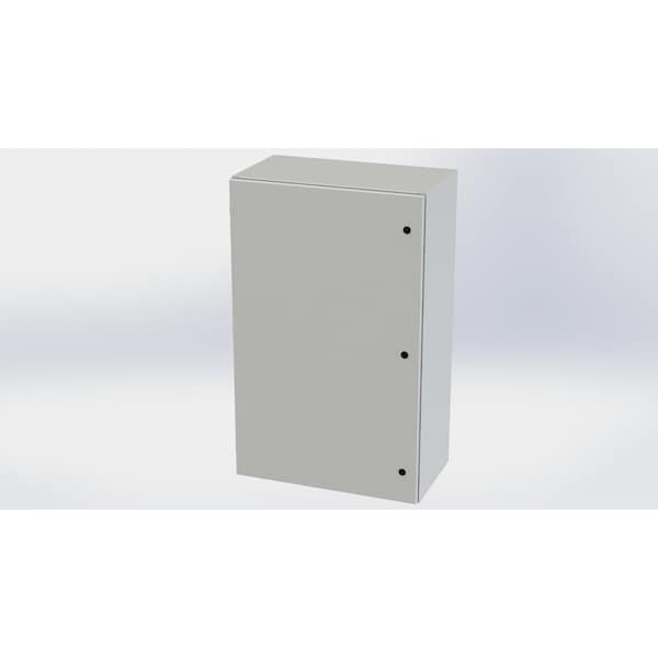 Saginaw Control & Engineering Carbon Steel Electrical Enclosures, 48 in H, 16 in D, 30 in W, NEMA 3R, 4, 12, 13, Hinged - SCE-48EL3016LPLG