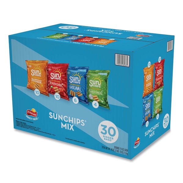 Mezcla de variedades de Sunchips, sabores surtidos, bolsas de 1.5 onzas, paquete de 30 bolsas - 67652